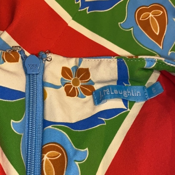 J. McLaughlin Floral Dress Sleeveless Patchwork Color Block Size Small - Picture 2 of 7